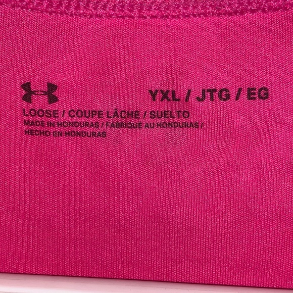 UNDER ARMOUR⚡️Oversized Pink Neon T-Shirt(Junior Size, Fit Small/Medium Adult) - Picture 4 of 4